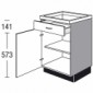 Unterschrank für Kochmulde oder Induktionskochfeld [2/16]