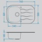 Einbauspüle Wave 20 Glas und Metall 3 Farboptionen oder Wunschmotiv wählbar [2/10]