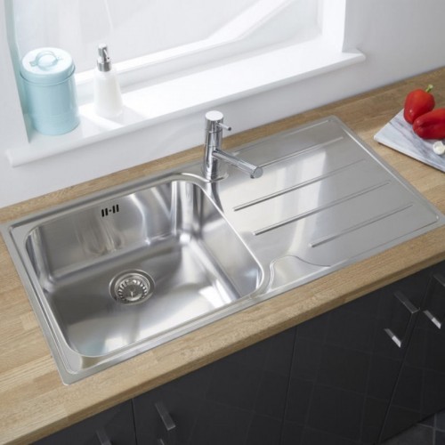 Einbau oder flächenbündige Spüle mit Abtropffläche Plateau 1.0