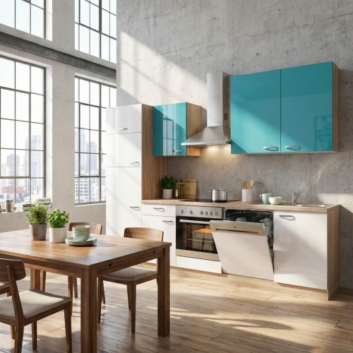 Einbauk&uuml;che ohne Elektroger&auml;te 280 cm Stellmass