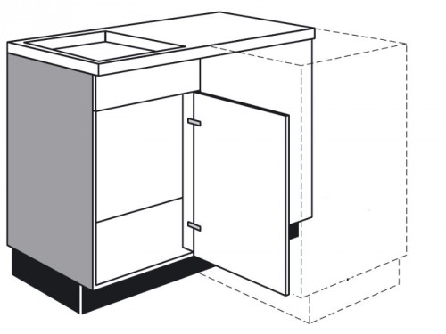 Spülen-Eckschrank