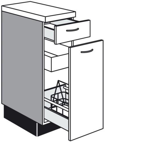 Unterschrank für Flaschen mit 1 Flaschenauszug