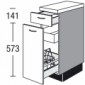Unterschrank für Flaschen mit 1 Flaschenauszug [2/16]