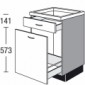 Kochfeld-Unterschrank mit 1 Auszug und 1 Schubkasten [2/16]