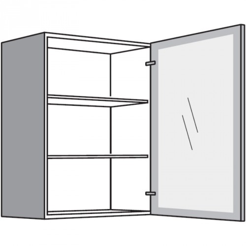 Hängeschrank mit Vollglasdrehtür