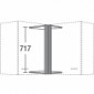 Eckblende für Hängeschränke mit 723 mm Höhe in Frontfarbe [2/21]