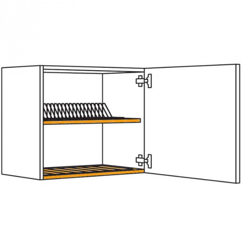 Wandschrank mit Abtropfgitter