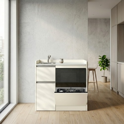 modulLINE ML 100 MSPA Minik&uuml;che mit Mikrowelle u. Geschirrsp&uuml;ler