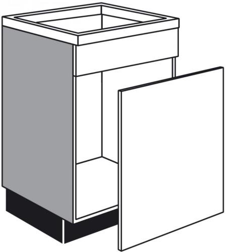 Spülen Unterschrank mit 1 lose Front und 1 Griff