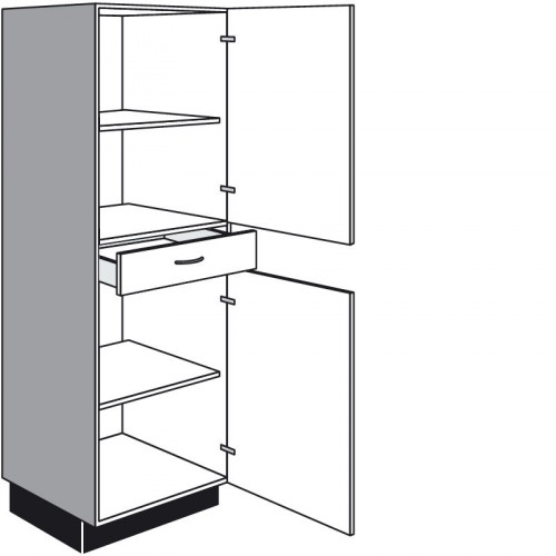 Highboard mit 2 Drehtüren und 1 Schubkasten