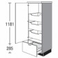 Highboardschrank mit 1 Drehtür und 1 Auszug 3 Innenauszüge [2/21]