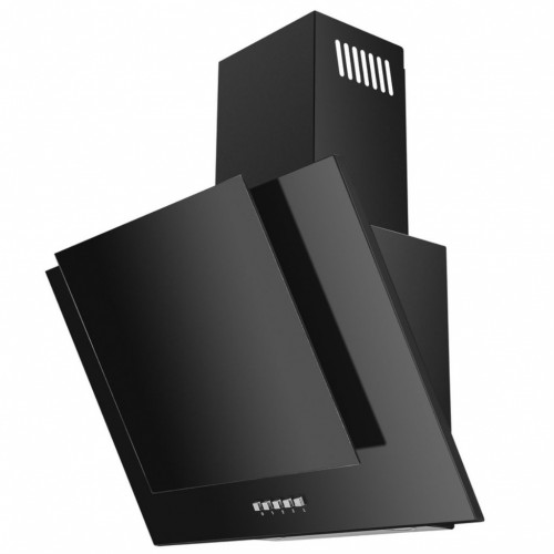 Kaminhaube 60 cm Glas schwarz