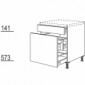 Auszugschrank mit 1 Auszug, 1 Innenauszug, 1 Schubkasten [2/12]