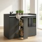 modulLINE ML 120F M Minik&uuml;che aus Holz mit Mikrowelle und Auszug [1/24]