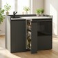 modulLINE ML 120F M Minik&uuml;che aus Holz mit Mikrowelle und Auszug [3/24]