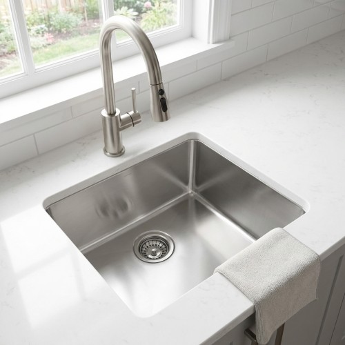 Edelstahlbecken f&uuml;r die K&uuml;che Kansas 40x40