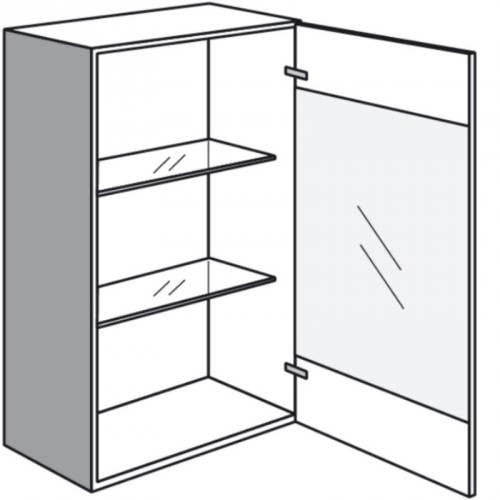 Vitrinen-Hängeschrank mit Glastür