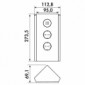 Mira Eck Glas Steckdosenelement 3-fach mit Doppel-USB Charger (Ladestation) [3/3]