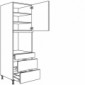 Hochschrank für Geräte-Umbauten, Backofen 590 mm Nische [1/9]