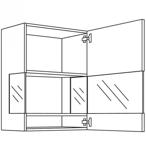 Solitärvitrine Boulevard mit 1 Glastür