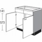 Spülen-Unterschrank mit 2 Drehtüren und 2 feste Fontblenden [2/16]