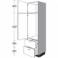 Seitenschrank für Einbaugeräte mit 1 Drehtür und 2 Auszüge [2/21]