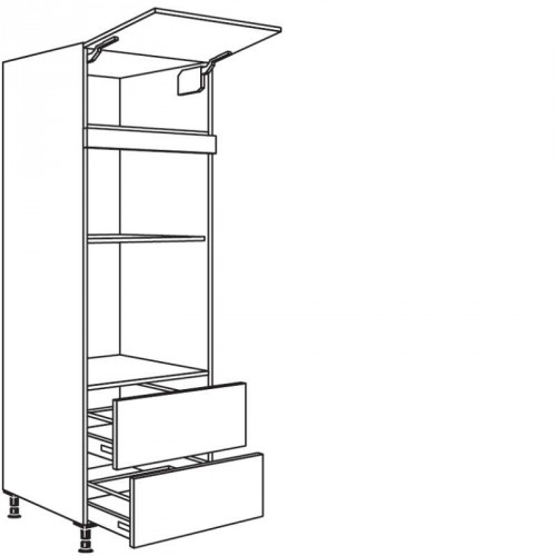 Hochschrank für Geräte-Umbauten, Backofen und Mikrowelle 590, 380 mm Nische