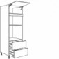 Hochschrank für Geräte-Umbauten, Backofen und Mikrowelle 590, 380 mm Nische [1/9]