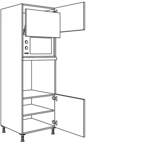 Hochschrank für Geräte-Umbauten, Backofen und Mikrowelle 590, 370 mm Nische