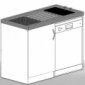Minik&uuml;che mit 60 cm Geschirrsp&uuml;lmaschine F [6/9]