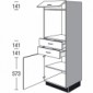 Highboard für Einbaugeräte mit 1 Drehtür und 2 Schubkästen 1 Klappe [2/17]