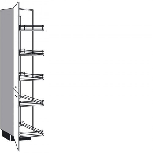 Diagonal-Seitenschrank mit 1 Drehtür (verstiftet)