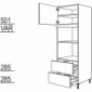 Hochschrank für Geräte-Umbauten, Mikrowelle und Dampfgarer [2/9]