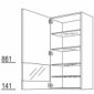 Wandschrank mit 1 Segmentglastür [2/13]