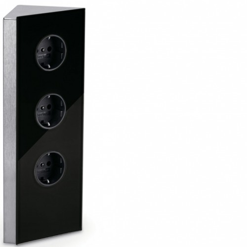 PowerEck Glas Steckdosenelement 3-fach