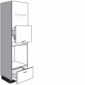 Seitenschrank für Einbaugeräte mit 1 Lifttür, 1 Drehtür und 1 Auszug [1/21]