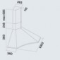 Eckhaube 100 cm Edelstahl (AISI 304) [2/3]