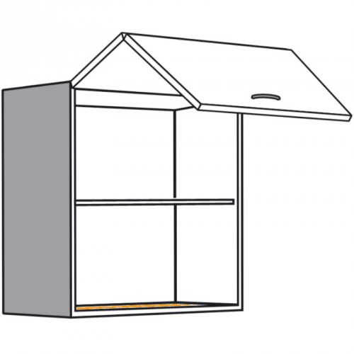 Hängeschrank mit 1 Faltlifttür bestehend aus 2 Fronten