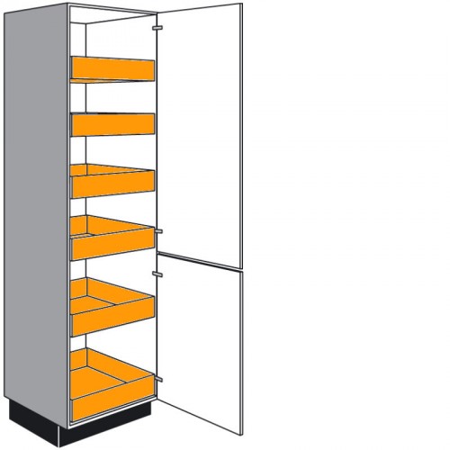 Seitenschrank für Vorräte mit 2 Drehtüren