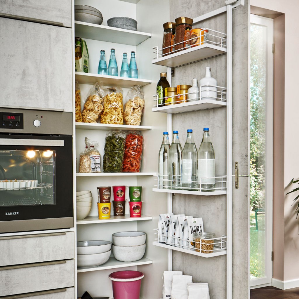 Seitenschrank für Vorräte mit 2 Drehtüren