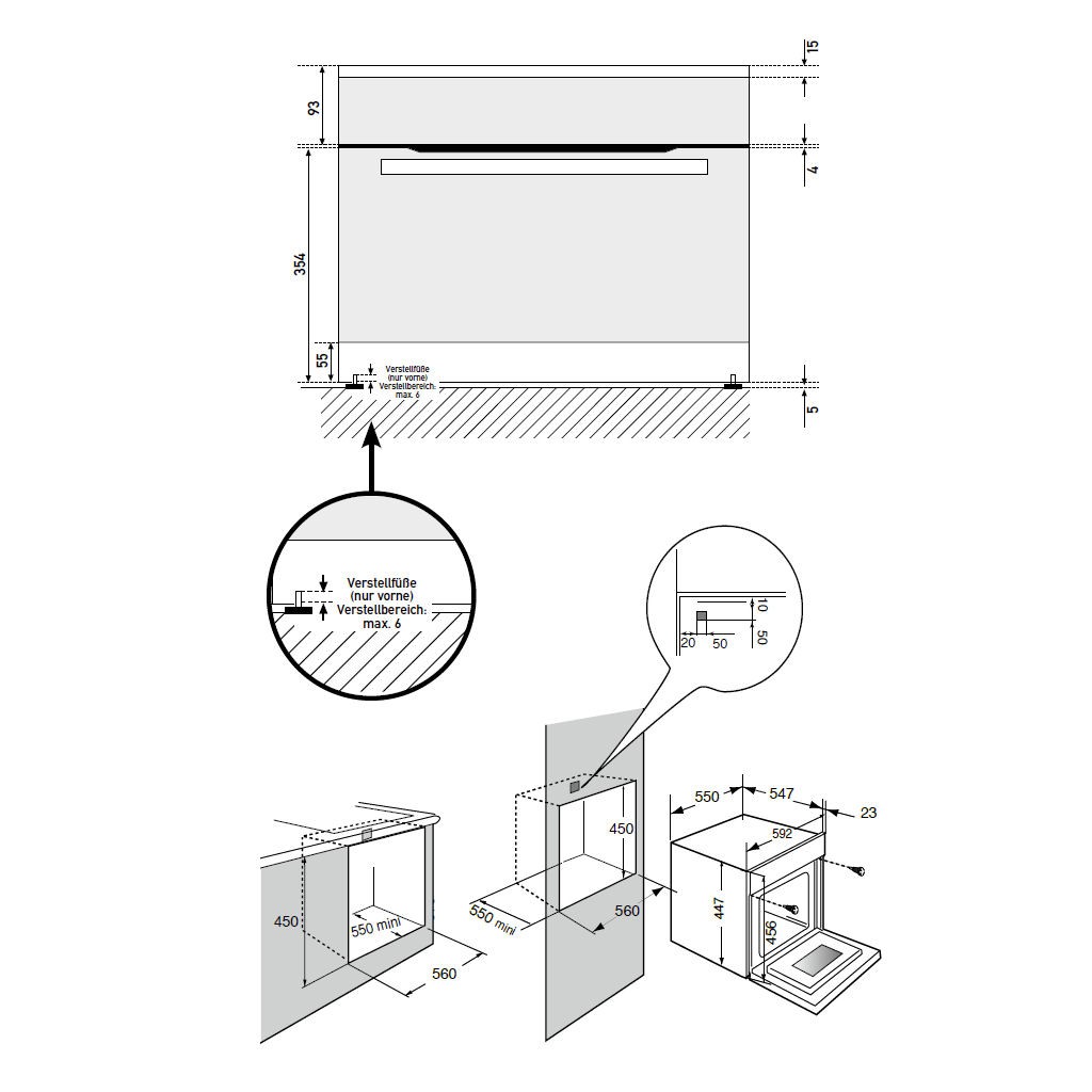 Kompakt-Backofen mit Mikrowelle