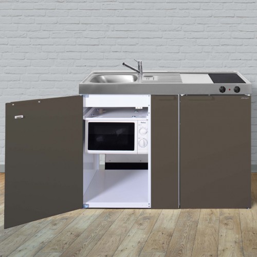 Miniküche 120 cm breit mit Apothekerauzug und Mikrowelle