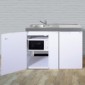 Miniküche 120 cm breit mit Apothekerauzug und Mikrowelle [2/14]