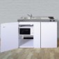 Miniküche 120 cm breit mit Apothekerauzug und Mikrowelle [3/14]