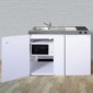 Miniküche 120 cm breit mit Apothekerauzug und Mikrowelle [4/14]