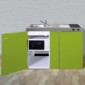 Miniküche 120 cm breit mit Apothekerauzug und Mikrowelle [6/14]