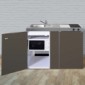 Miniküche 120 cm breit mit Apothekerauzug und Mikrowelle [7/14]