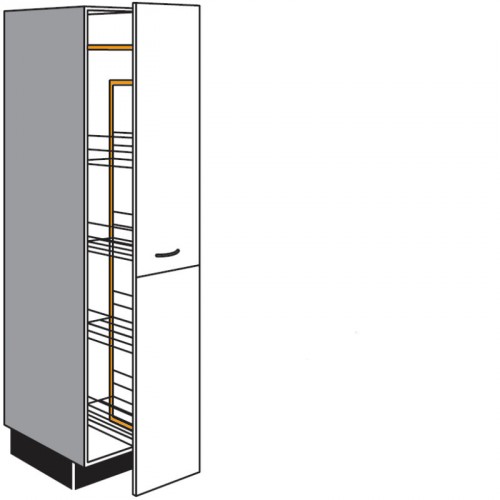 Apotheker-Seitenschrank für Vorräte mit 1 Servosoft Auszug