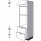 Seitenschrank für Einbaugeräte mit 2 Auszüge und 1 Klappe [2/21]