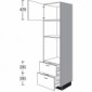 Seitenschrank für Einbaugeräte mit 1 Drehtür und 2 Auszüge [2/21]